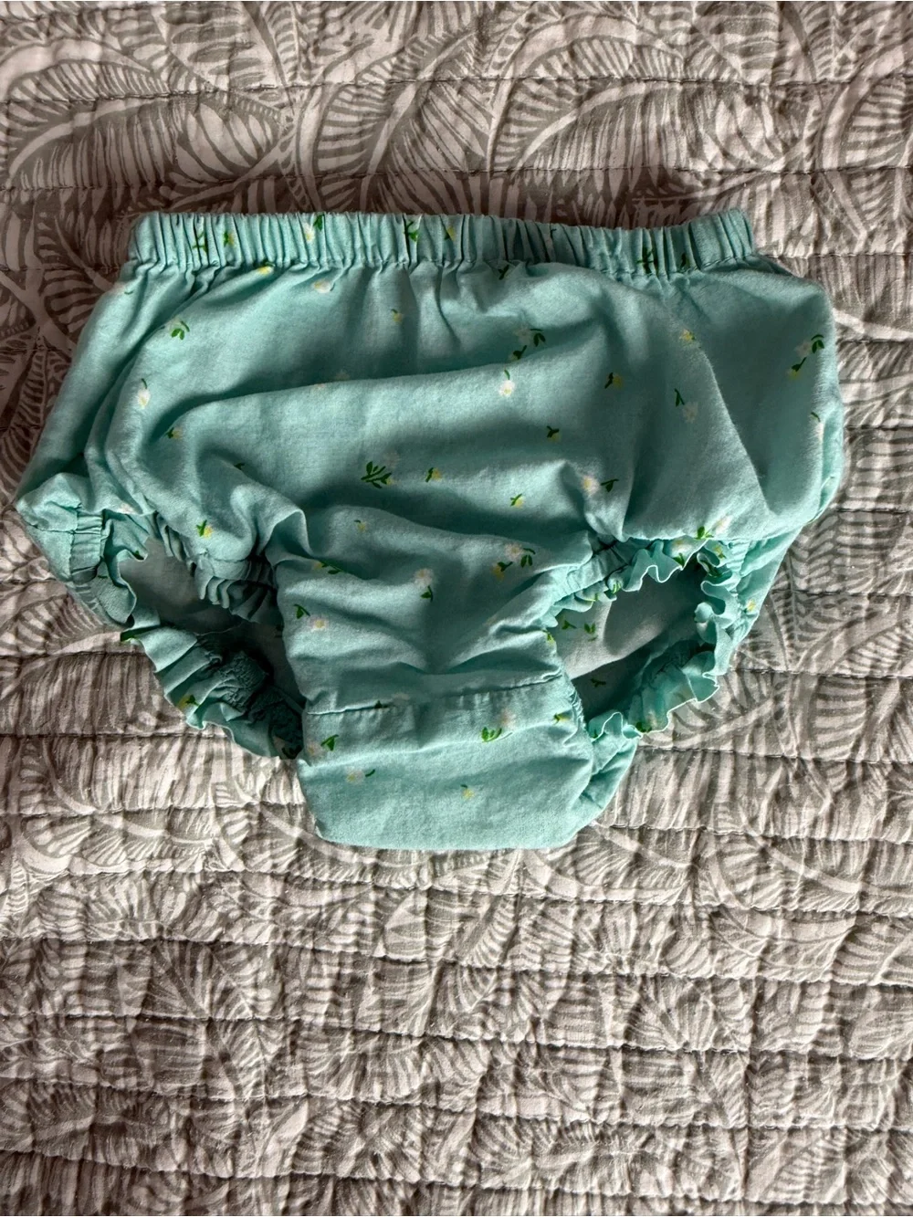 Turquoise Eyelet Baby Matching Set • Cute Ruffled Sleeves